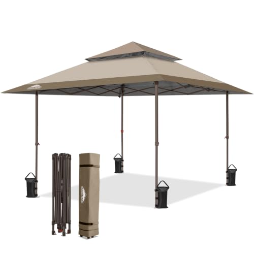 EAGLE PEAK 13x13 Straight Leg Pop Up Canopy Tent Instant...