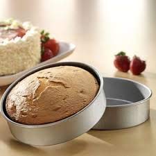 Image of HAZEL Round Cake Mould Tin 7 Inch Aluminium Cake Tin Baking Mould for Microwave Oven | Cake Making Tools Non Stick Pan Kitchen Items