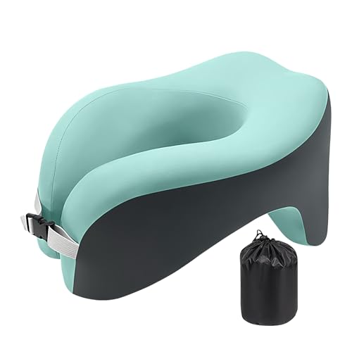 Ahuuen Reise-Nackenkissen – U-förmiges Nackenstützkissen – Memory- Schlafzubehör mit abnehmbarem Bezug für Yoga, Flugzeug, Wohnung, Bewohner,...