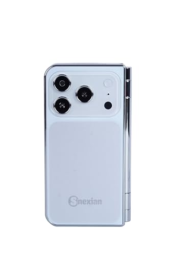 Image of Snexian All-New Rock FOLD MINI Dual Display |Keypad Mobile| with 2.8 inch and 2.4 inch Big Display |Flip|Fold|BT Dialer| Voice Changer |Auto Call Recording|Big Battery| FM |Camera| Feature Phone | White