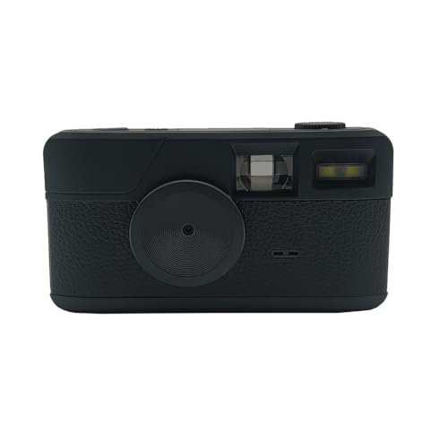 Bosiyrggrl Mini Cámara Digital Retro Vintage Sin Pantalla, con 8 Filtros, Flash de 8 MP, para Camping, Color Negro.