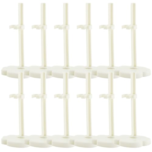YARNOW Soporte para Muñecas Mini Blanco 12 Piezas Soporte para Figuras de Muñecas para Exhibición Accesorio Estable Adecuado para Colecciones y Decoración