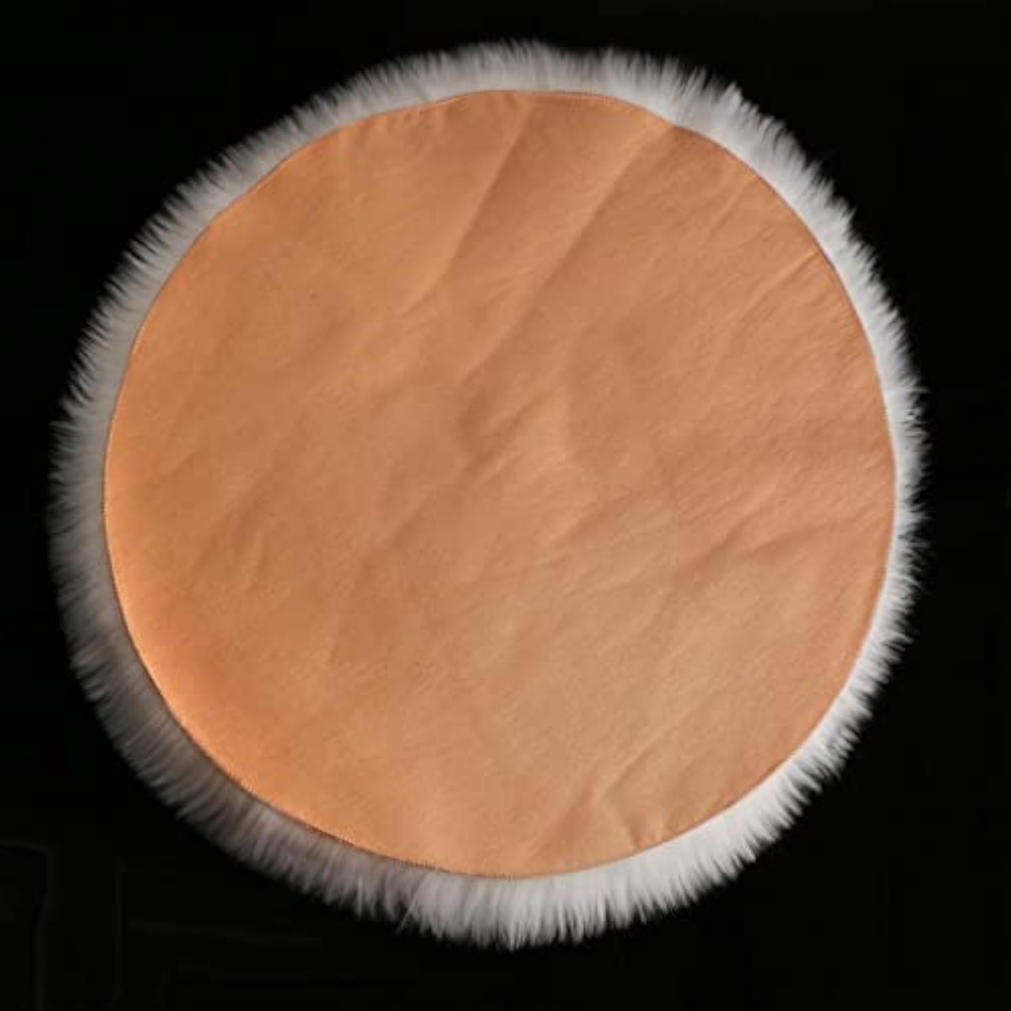 2pc Fluffy Artificial Sheepskin Rug Set, Cozy Home Decor