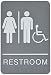 Headline Sign® ADA Sign, Restroom/Wheelchair Accessible Tactile Symbol, Molded Plastic, 6 x 9
