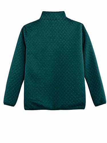 Hacikis Mens Quilted Long Sleeve Sweatshirt Quarter Snap Outdoor Fleece Pullover Shirt2