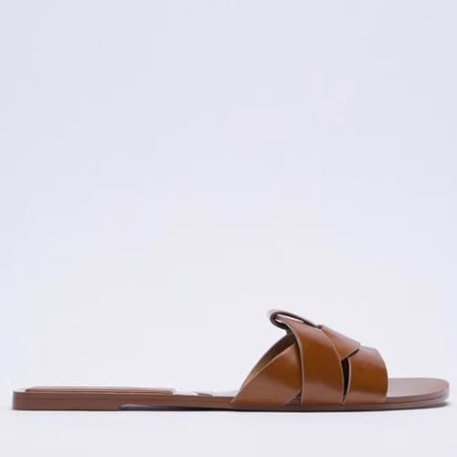 Mules plates marron pour vos sorties plage et soirées d'été décontractées - 2