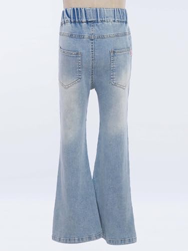 Hansber Girls Fasion Denim Pants Wide Leg with Pockets Girls Vintage for Party4
