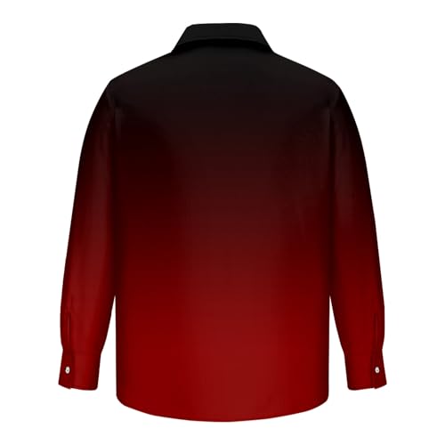 Ymosrh Men's Shirts Long Sleeve Gradient Color Button Up Casual Formal Wedding Prom Dress Shirts, M-3XL2