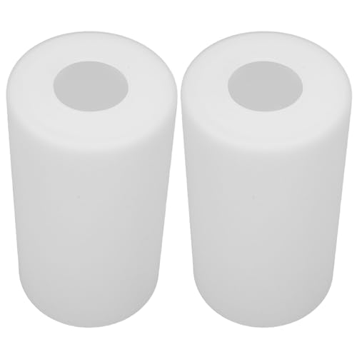 NIYANGLE Paralume Cilindrico in Vetro Lattiginoso Bianco E27, Coprilampada Alto e Stretto da 2 Pezzi, Diametro 100mm Altezza 180mm, per Lampade da Tavolo, Piantana, Camera da Letto