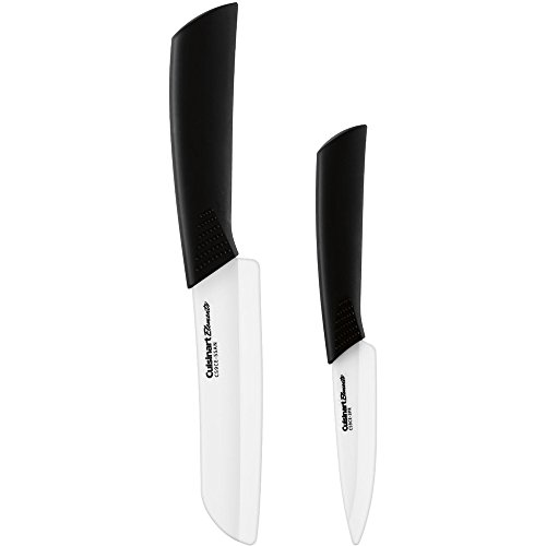 Cuisinart C59CE-2P Elements Ceramic 2-Piece Open Stock Knife Set, 5-Inch Santoku and 3.5-Inch Paring