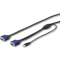 StarTech.com KVM Kabel für Rackmount Konsolen (3 m, VGA- und USB-KVM-Konsolenkabel)
