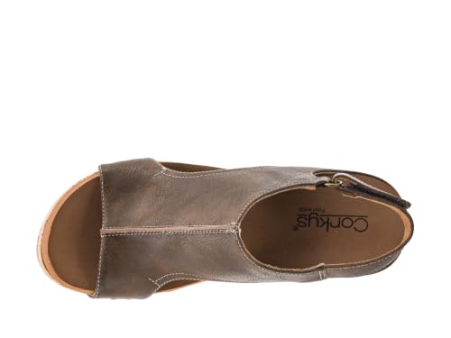 Image of Corkys Footwear Womens Carley Wedges, Featuring Corkys EVA Foam Cushioned Insoles, A 2.5 Inch Heel, Lightweight For All Day Wear, And Hook And Loop Closure