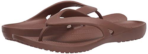 Image of Crocs Women's Kadee II Flip Flops, Sandals for Women, Bronze, 9