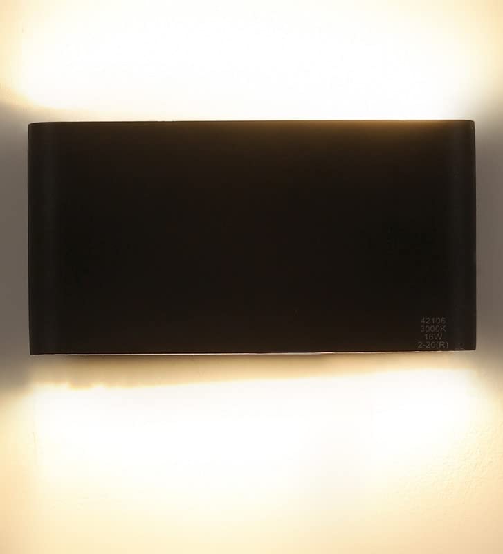 Image of ELIANTE Metal Outdoor Wall Light Black for Living Room, Bedroom, Dining Room, Kitchen | 2 Years Warranty | Inbuilt LED