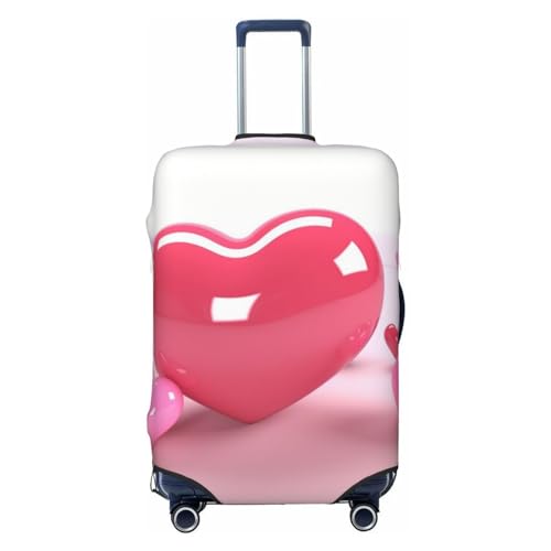 Housse pour valises de voyage XL extensible cœur rose look chic pour terminal