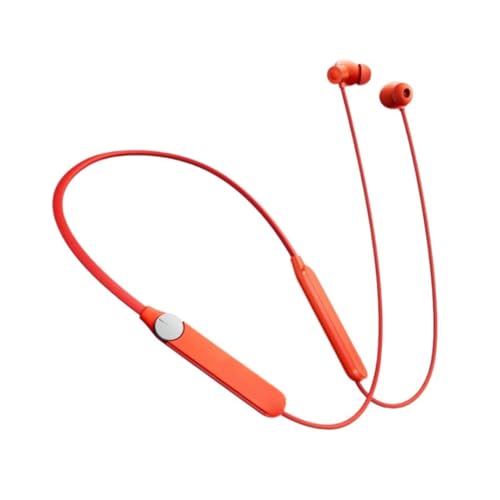 Image of Compatible for Nothing Smartphones Wireless Bluetooth Neckband Earphones (Orange) with Active Noise Cancellation, 13.6mm Driver, 37 Hours Playback
