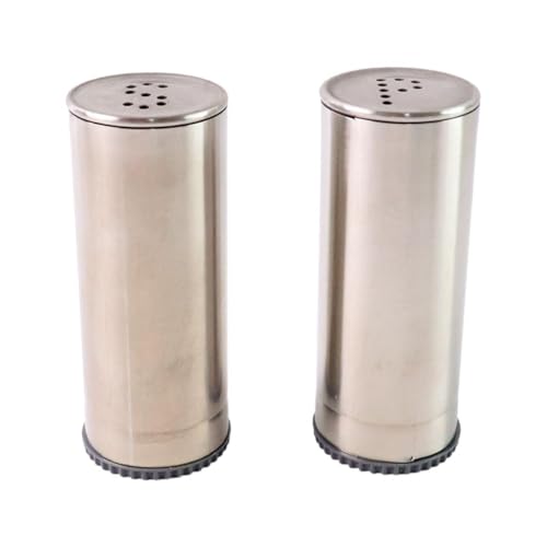 Image of S.S Salt & Papper Salt and Pepper Shakers - Modern Kitchen Stainless Steel Salt and Pepper Shakers - 3.0 Inch (Pack of- 2) (S.S Salt & Papper)
