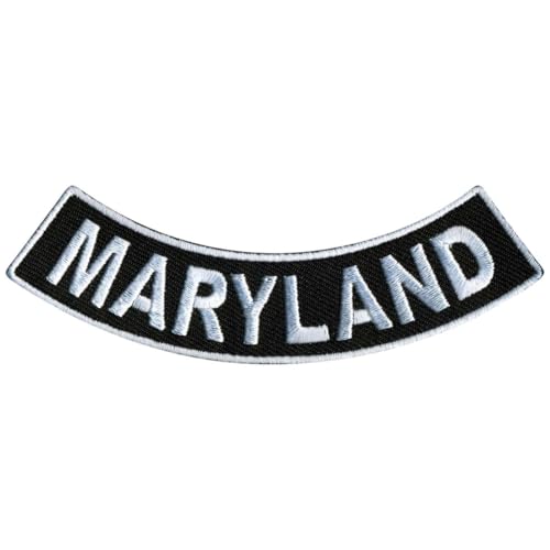 Hot Leathers Maryland 4” X 1” Bottom Rocker Patch PPM5040-4 Width x 1 Height Inches