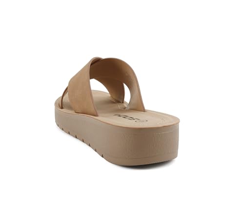 Image of Soda LUCY ~ Women Open Toe Flatform Platform Crisscross Band Upper Fashion Slide Sandals