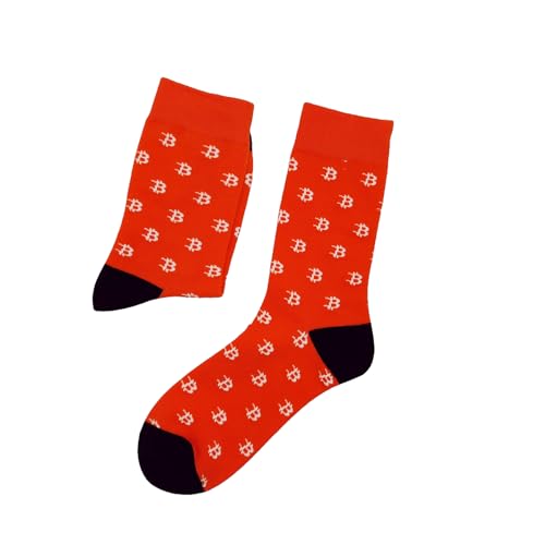Men's Bitcoin Socks – Crypto BTC Novelty Crew Socks, Funny Cotton Sock for Men, Cryptocurrency Gift Idea - Image 3
