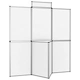 vidaXL 8-Panel Messewand Faltdisplay Stellwand Promotionswand Faltwand Messetafel klappbares Display Raumteiler Messestand mit Tisch 181×200 cm Weiß