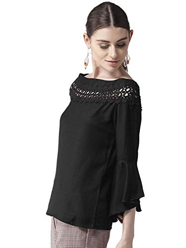 Image of Style Quotient Women Solid Viscose Rayon Smart Casual top