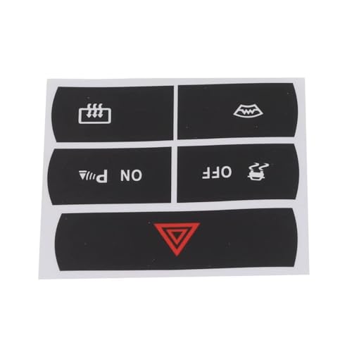 Autocollant de réparation bouton clignotant double S-Max noir mat