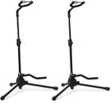 Hola! Music Guitar Stand - Height Adjustable, Collapsible w/Padded Neck & Yoke - Pack of 2 Tripods