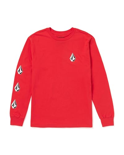 Volcom Men's Iconic Stones Long T-Shirt – Classic Fit, Soft Cotton Jersey, Screen-Print Sleeves & Chest Logo