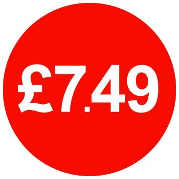 30mm Price Stickers Pack of 500 - Red - £7.50