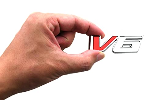 Image of 1x NEW Bed Fender V6 Emblem Tailgate 3D Sticker Badge Replacemewnt for 17-18 Canyon Colorado 23349280 (Chrome)