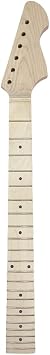 DIY Electric Guitar Neck for Replacement - Maple Fretboard 22 Fret 25.5 Inch Bolt on Heel Truss Rod Adjust at Bottom