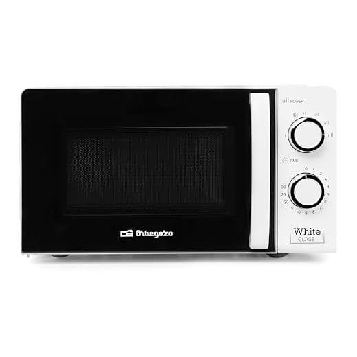 Orbegozo 8435568400764 Microondas con 20 litros de Capacidad, 6 Niveles de Funcionamiento, Temporizador hasta 30 Minutos, 700 W, Acero, Blanco