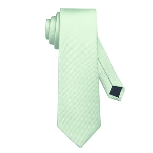 DecTwig Mens Ties Solid Color Formal Neckties 3.15 (8CM) Mint Green Ties For Men