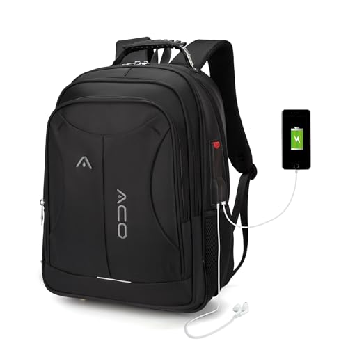 Mochila Masculina Feminina Escolar Faculdade Bolso Antifurto Nas Costas Resistente Cadeado Saída USB (preto) (preto)
