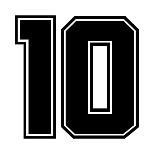 EXPELIA ADESIVO PRESPAZIATO NUMERO 10 MAGLIA CALCIO SUPPORTER NAPOLI ADATTO PER AUTO MOTO CAMPER PC