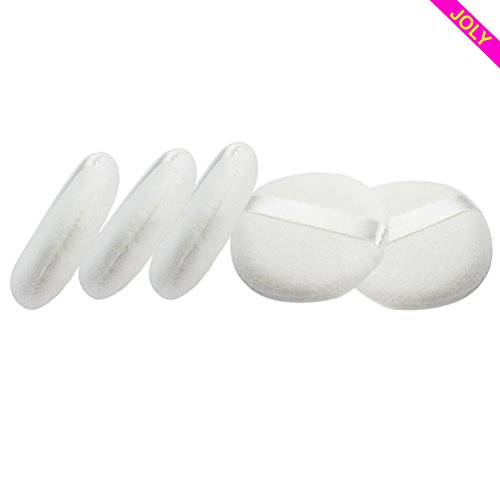 Joly Pure Cotton Powder Puff for Face Makeup or Skin Care 3.15 Inch (10 pieces, White)