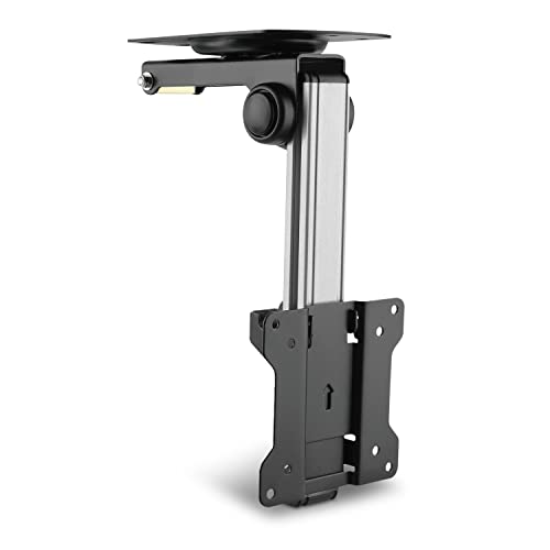 InLine – Unterschrank Monitor Halterung, klappbare Deckenhalterung für TV & Fernseher bis 27 Zoll (68cm), ideal für das Wohnmobil, VESA 75x75 und 100x100, bis max. 20KG, 23163A
