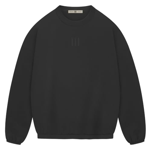 adidas Mens Fear Of God Athletics Crew Neck Sweatshirt Casual - Black