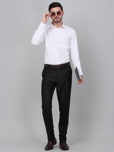 Image of Cantabil Cotton Self Design Shirt Collar Full Sleeve Regular Fit Formal Shirt for Men with Pocket | Cotton Formal Shirt for Men | Formal Wear Shirts for Men (P MSHF00435)