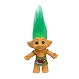 Good Luck Troll Doll 7'(Include Hairs) Tall Toy Action Figure Troll for School Project、Arts Crafts、Party Favors (12-Green)