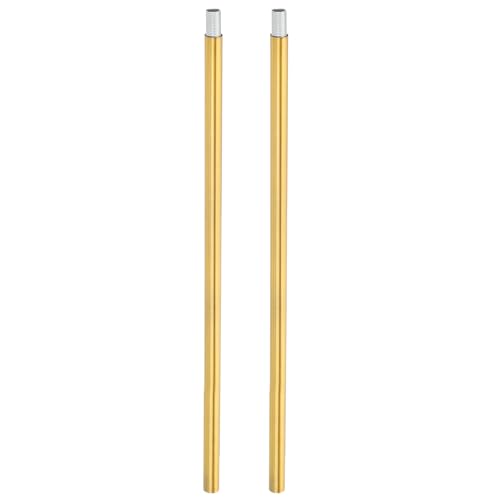 PATIKIL Varilla de Extensión Roscada, 2 Piezas de Tubo de Lámpara de 300mm M10 x1mm con Pezones de Tubo de Lámpara para Luces Colgantes, Lámparas de Isla y Candelabros, Color Oro Oscuro