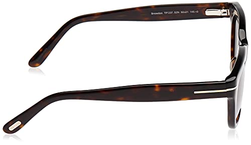 Tom Ford Rectangular Sunglasses TF237 Snowdon 52N Dark Havana 52mm FT02373