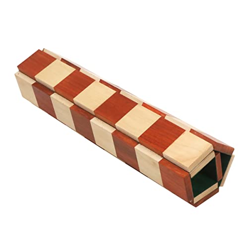Échecs bois massif Royal Chess Mall, échiquier enroulable bois de rose érable 32cm
