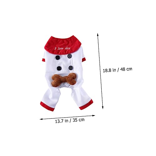Disfraz Halloween para Perros Talla L Blanco miniatura 2