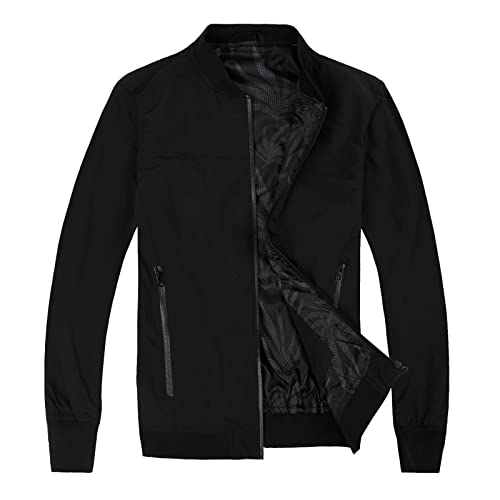 Image of SUNDAY ROSE Mens Softshell Lightweight Bomber Jacket Slim Fit Casual Windbreaker Spring Fall Outdoor Fashion Coat