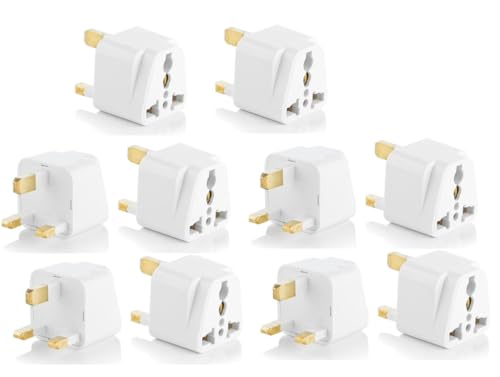 Image of India to UAE, Hong Kong, Dubai, UK Adapter - Type G Plug Adapter Perfect for Laptop, Camera, Chargers - Travel Adapter UK 10-13amp.250V