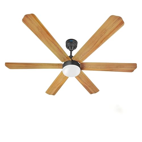 Image of XUGA Zephyr F1W Premium Smart 1200mm, BEE 5-star BLDC fan,6 Blade,Remote Ceiling fan for Home, 100% Copper Motor,Energy Saving, High Air Delivery,LED (Wooden)(5 Year Warranty)