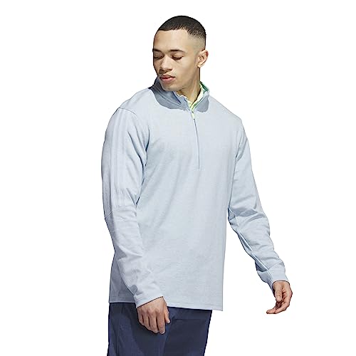 adidas Men's 3-Stripes Quarter Zip Golf Pullover