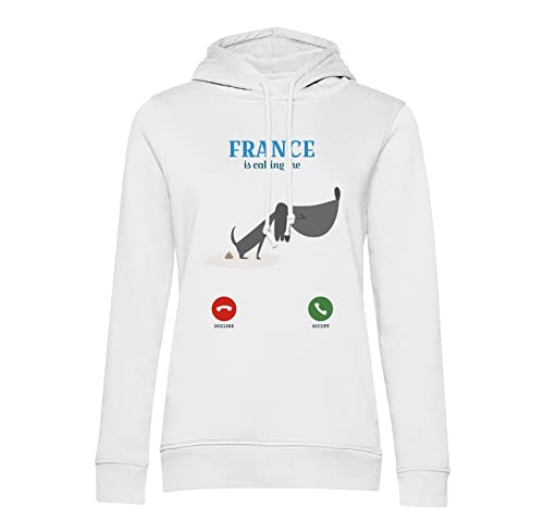 Sweat à capuche France is Calling Me humour idéal pour promener son chien